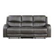 9601GY-3 Double Reclining Sofa - 9601GY-3