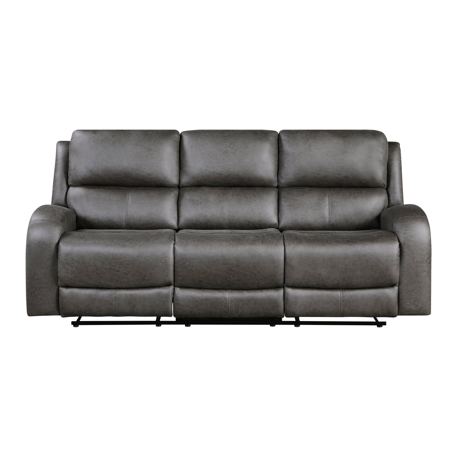 Pagosa Gray Double Reclining Living Room Set from Homelegance - Luna Furniture