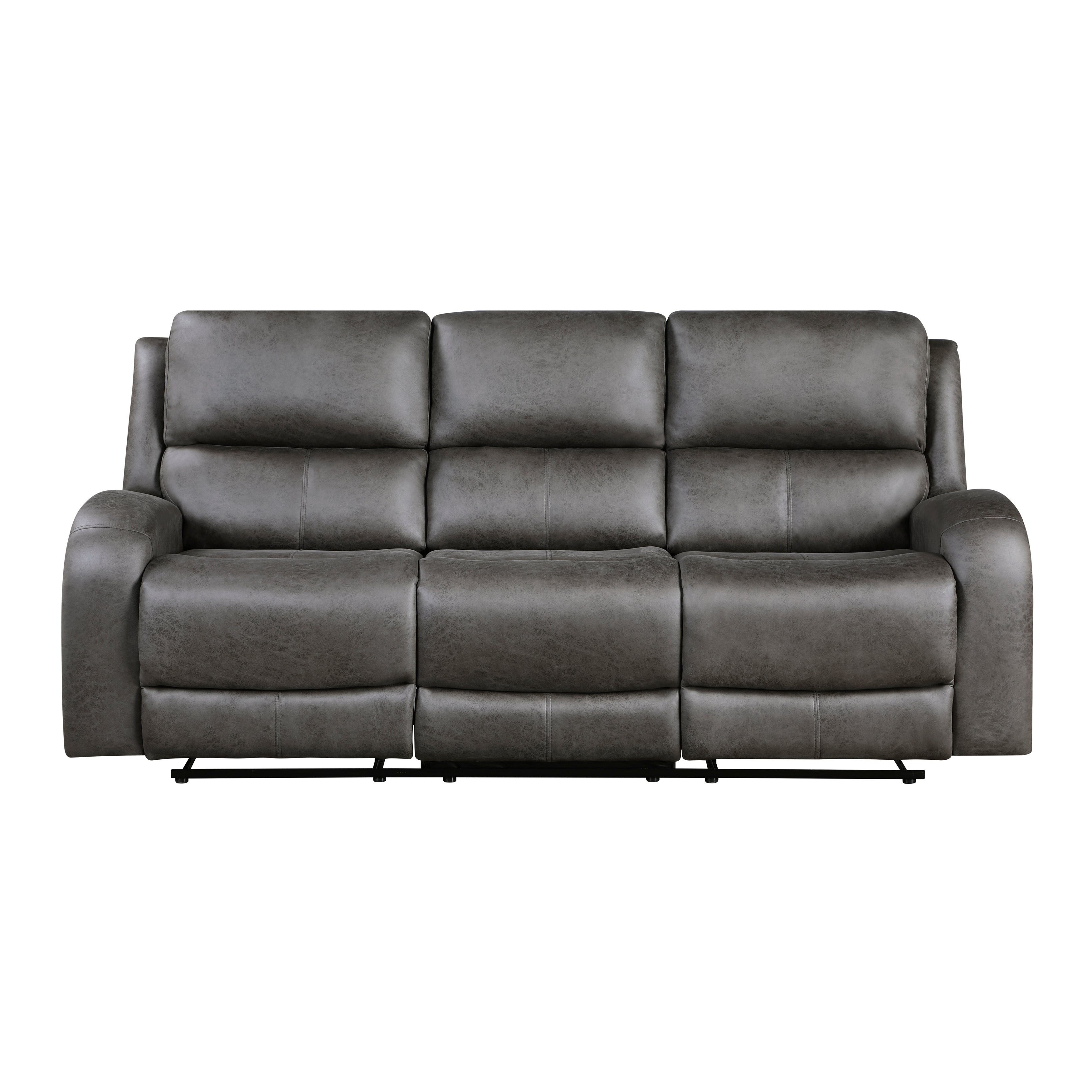Pagosa Gray Double Reclining Living Room Set from Homelegance - Luna Furniture