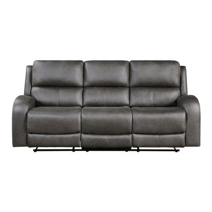 Pagosa Gray Double Reclining Living Room Set from Homelegance - Luna Furniture