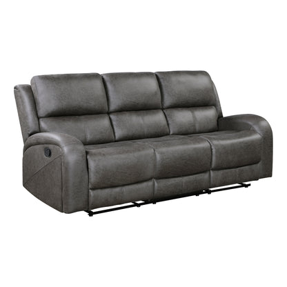9601GY-3 Double Reclining Sofa - 9601GY-3