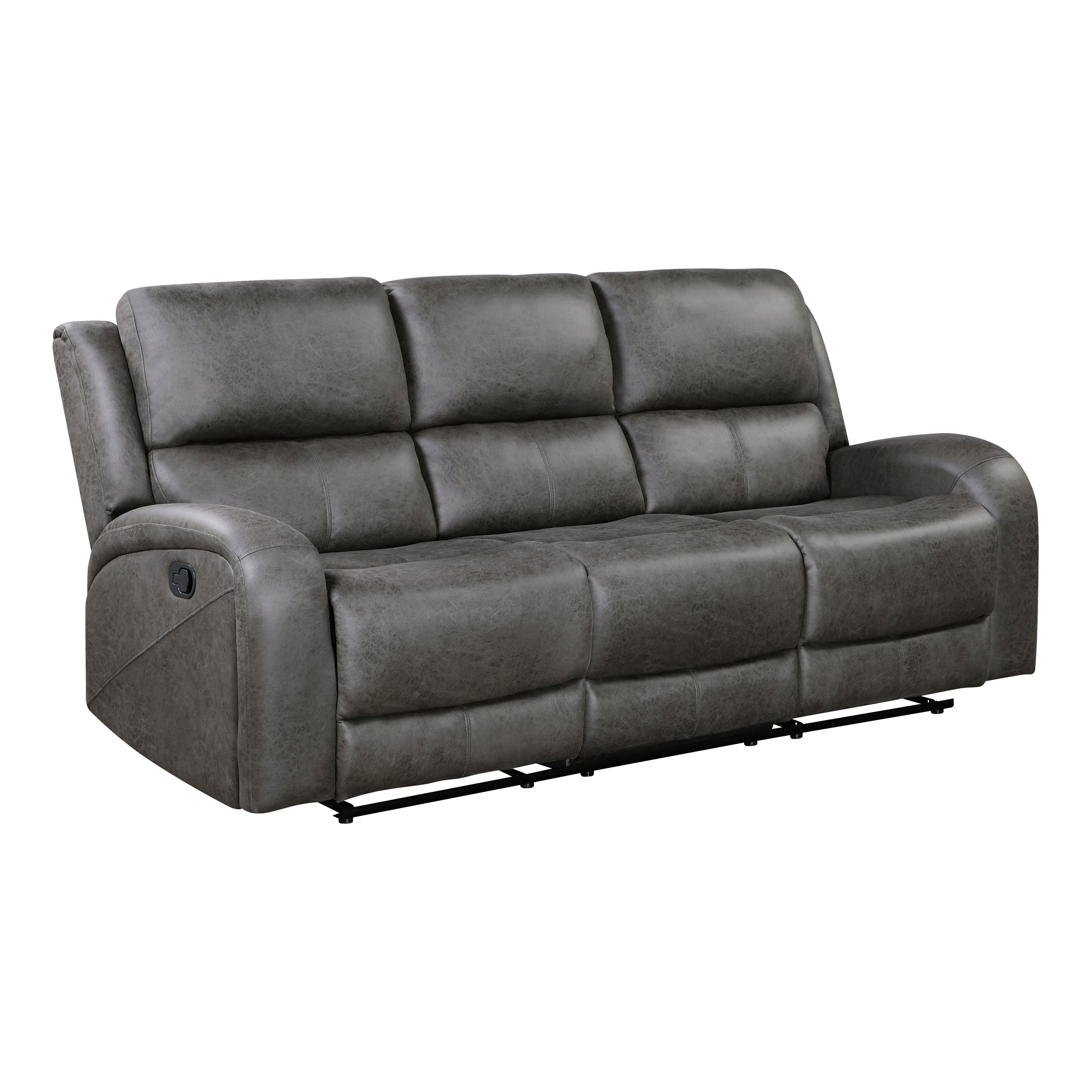 Pagosa Gray Double Reclining Living Room Set from Homelegance - Luna Furniture