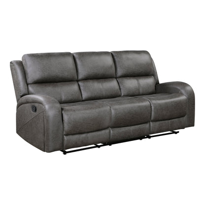 Pagosa Gray Double Reclining Living Room Set from Homelegance - Luna Furniture