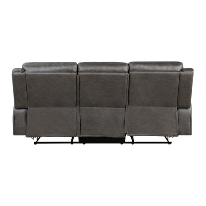 9601GY-3 Double Reclining Sofa - 9601GY-3