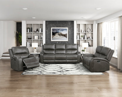 Pagosa Gray Double Reclining Living Room Set from Homelegance - Luna Furniture