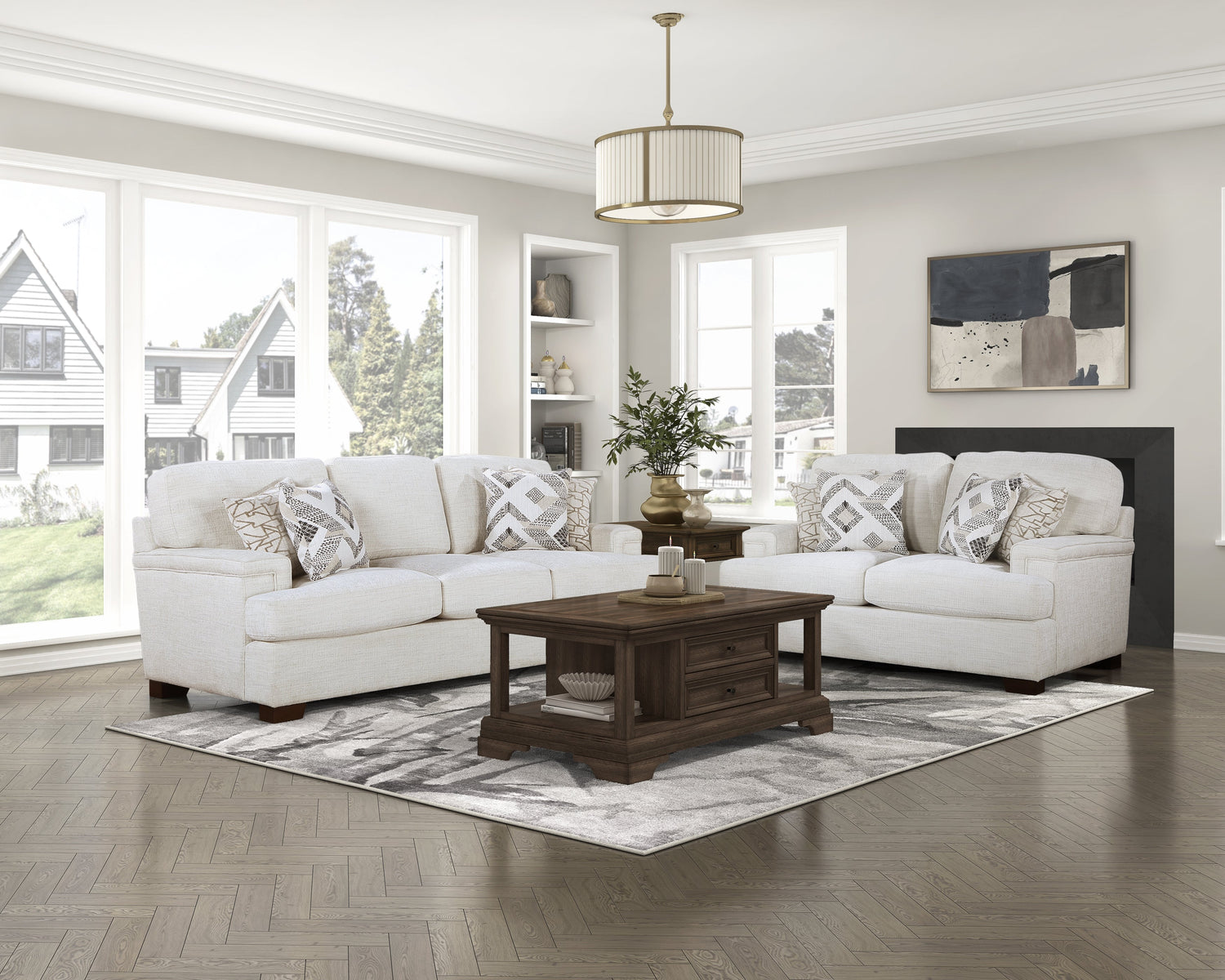 Orson Cream Living Room Set from Homelegance - Luna Furniture