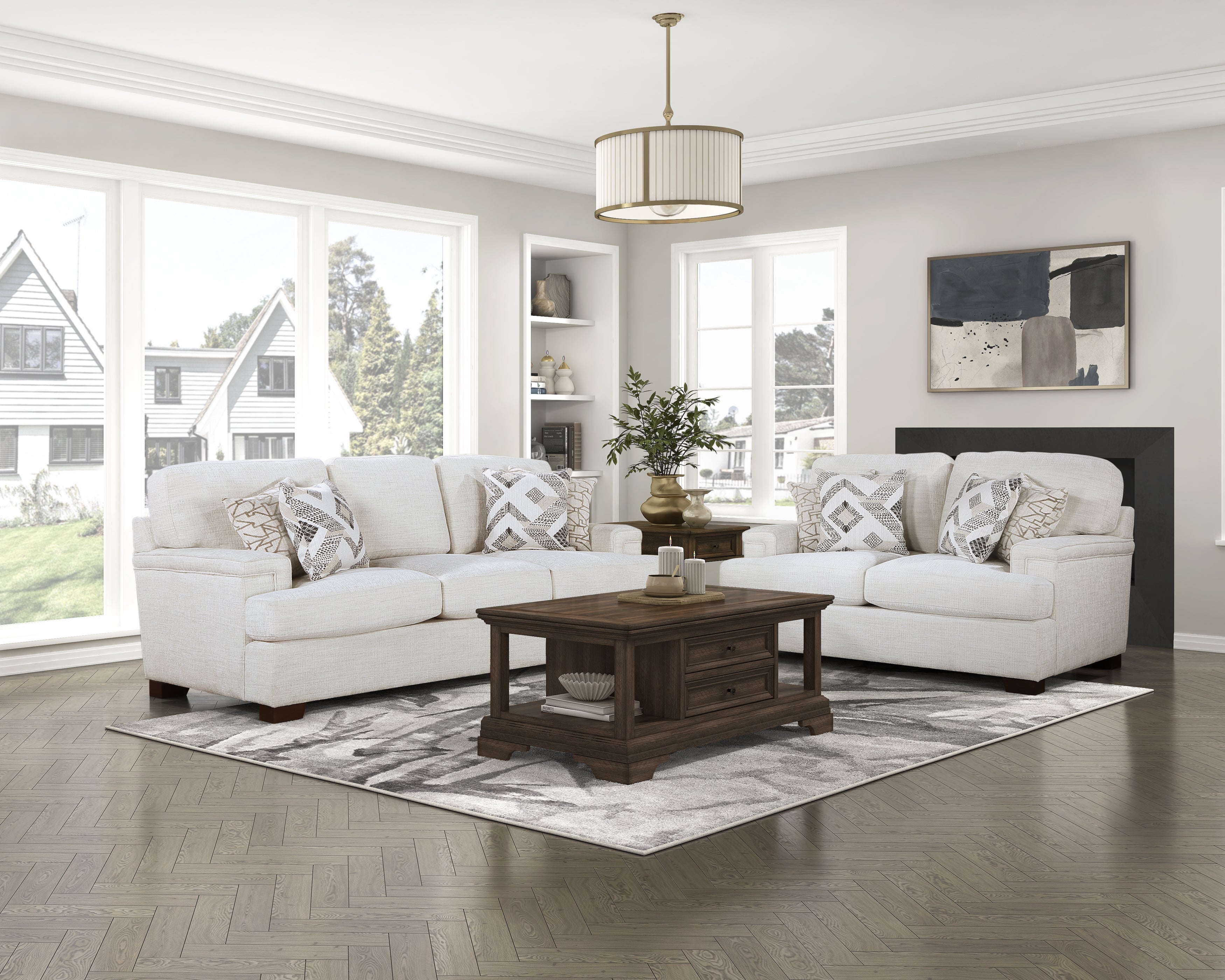 Orson Cream Living Room Set from Homelegance - Luna Furniture