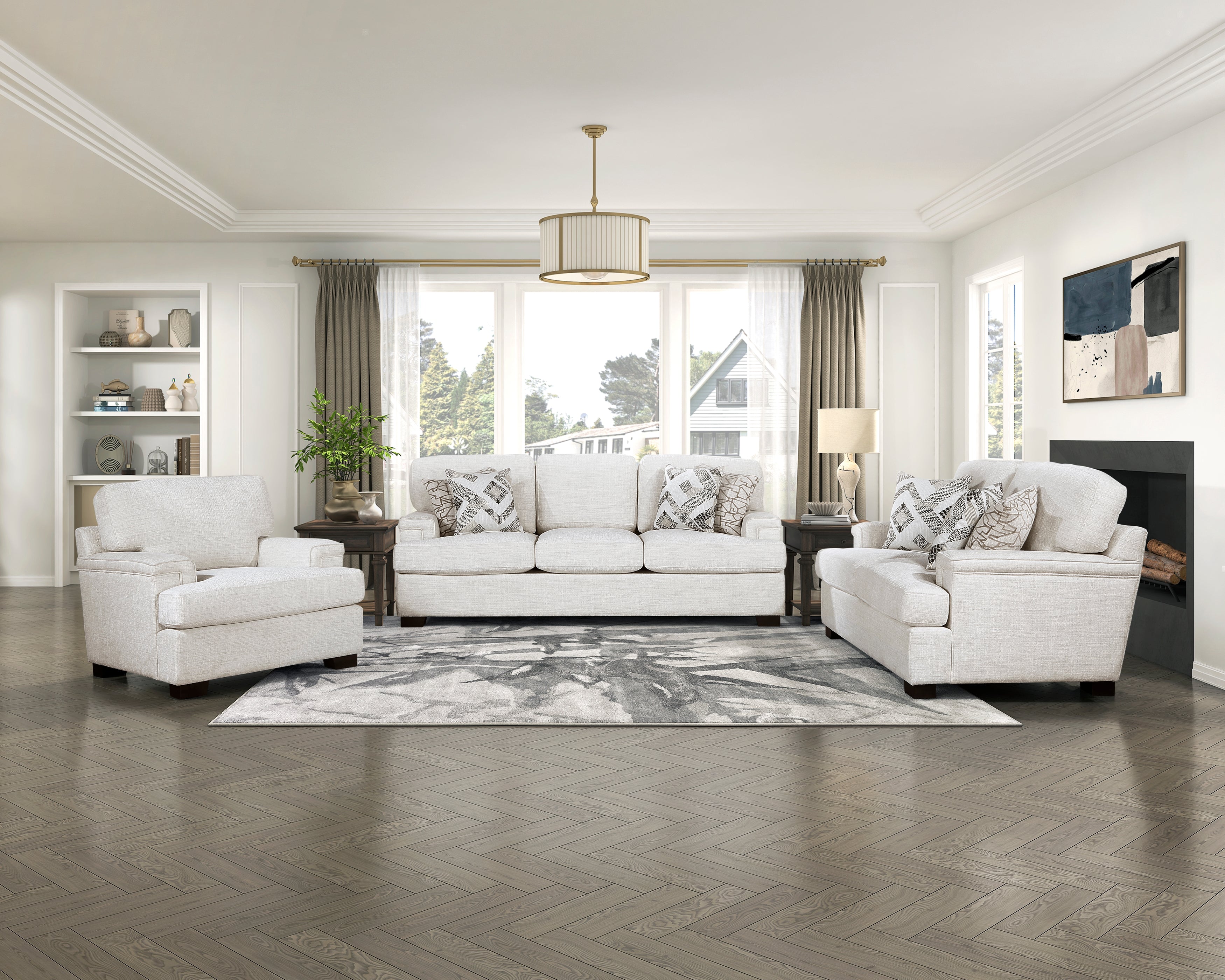Orson Cream Living Room Set from Homelegance - Luna Furniture