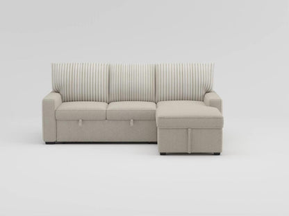 9605BE*2LCRL (2)2-Piece Sectional with Left Chaise and Drop-Down Cup holders, Pull-out Bed and Hidden Storage - 9605BE*2LCRL