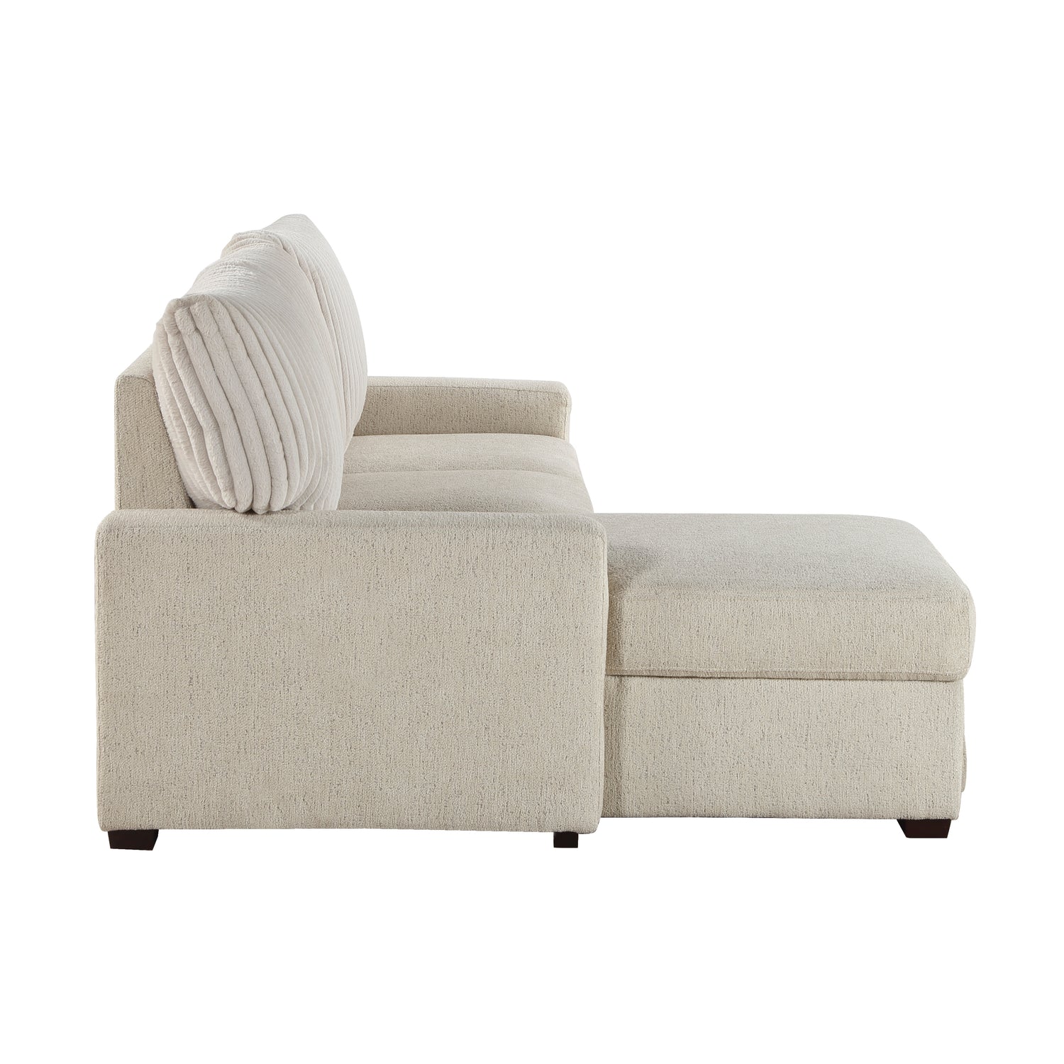 9605BE*2LCRL (2)2-Piece Sectional with Left Chaise and Drop-Down Cup holders, Pull-out Bed and Hidden Storage - 9605BE*2LCRL