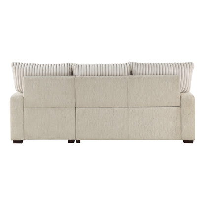 9605BE*2LLRC (2)2-Piece Sectional with Right Chaise and Drop-Down Cup holders, Pull-out Bed and Hidden Storage - 9605BE*2LLRC