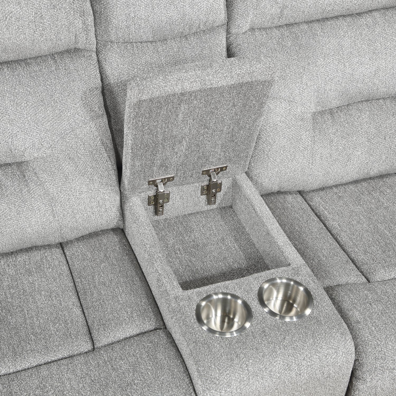 9610GY*2 2pc Set: Sofa, Love - 9610GY*2