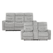 9610GY*2 2pc Set: Sofa, Love - 9610GY*2