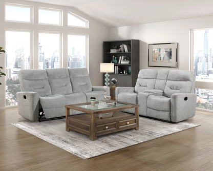 9610GY-3 Double Reclining Sofa - 9610GY-3