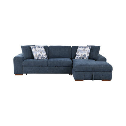 9624BU*32LRC (3)3-Piece Sectional with Right Chaise and Ottoman - 9624BU*32LRC