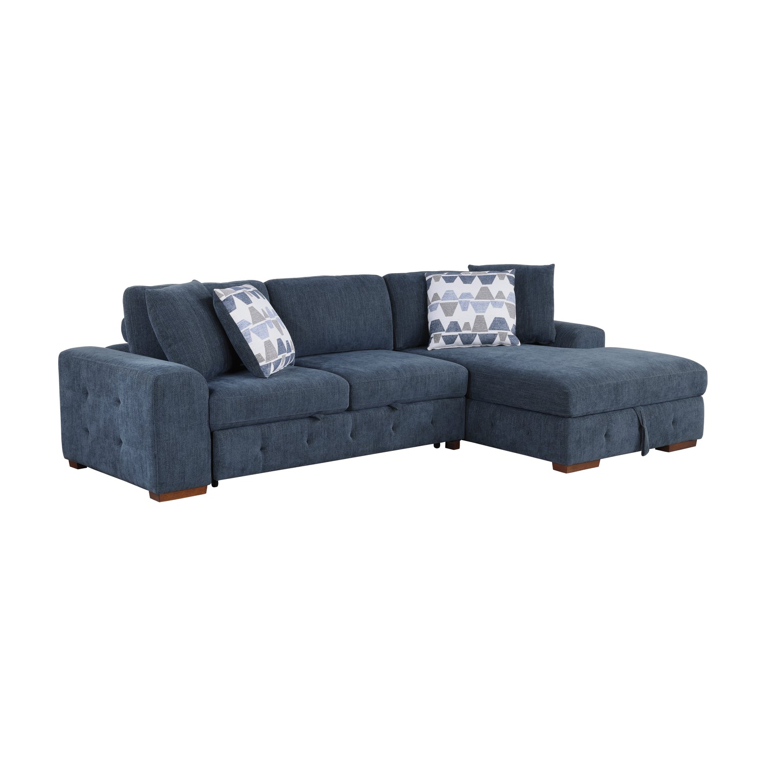 9624BU*32LRC (3)3-Piece Sectional with Right Chaise and Ottoman - 9624BU*32LRC