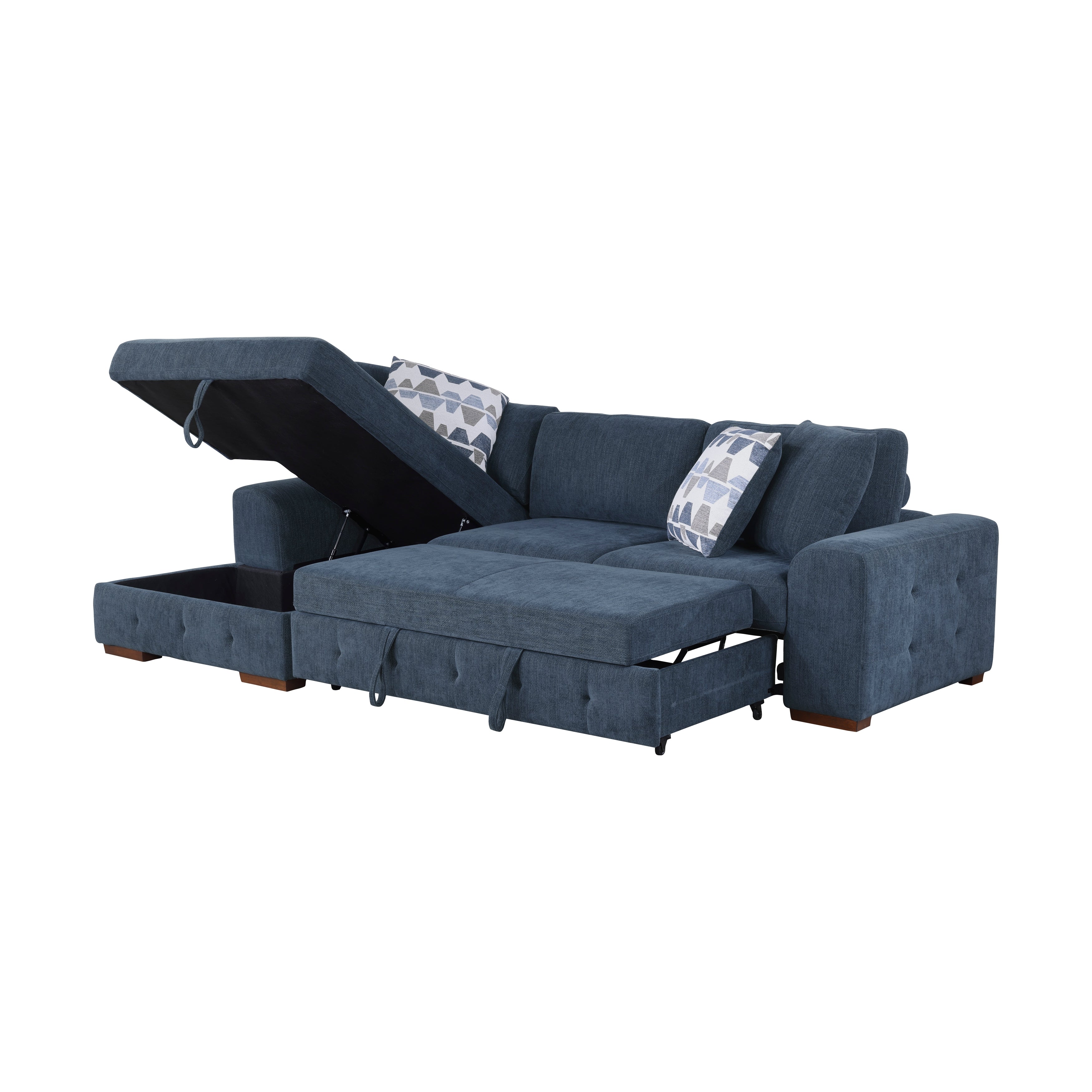 9624BU*3LC2R (3)3-Piece Sectional with Left Chaise and Ottoman - 9624BU*3LC2R