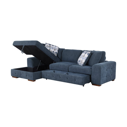 9624BU*3LC2R (3)3-Piece Sectional with Left Chaise and Ottoman - 9624BU*3LC2R