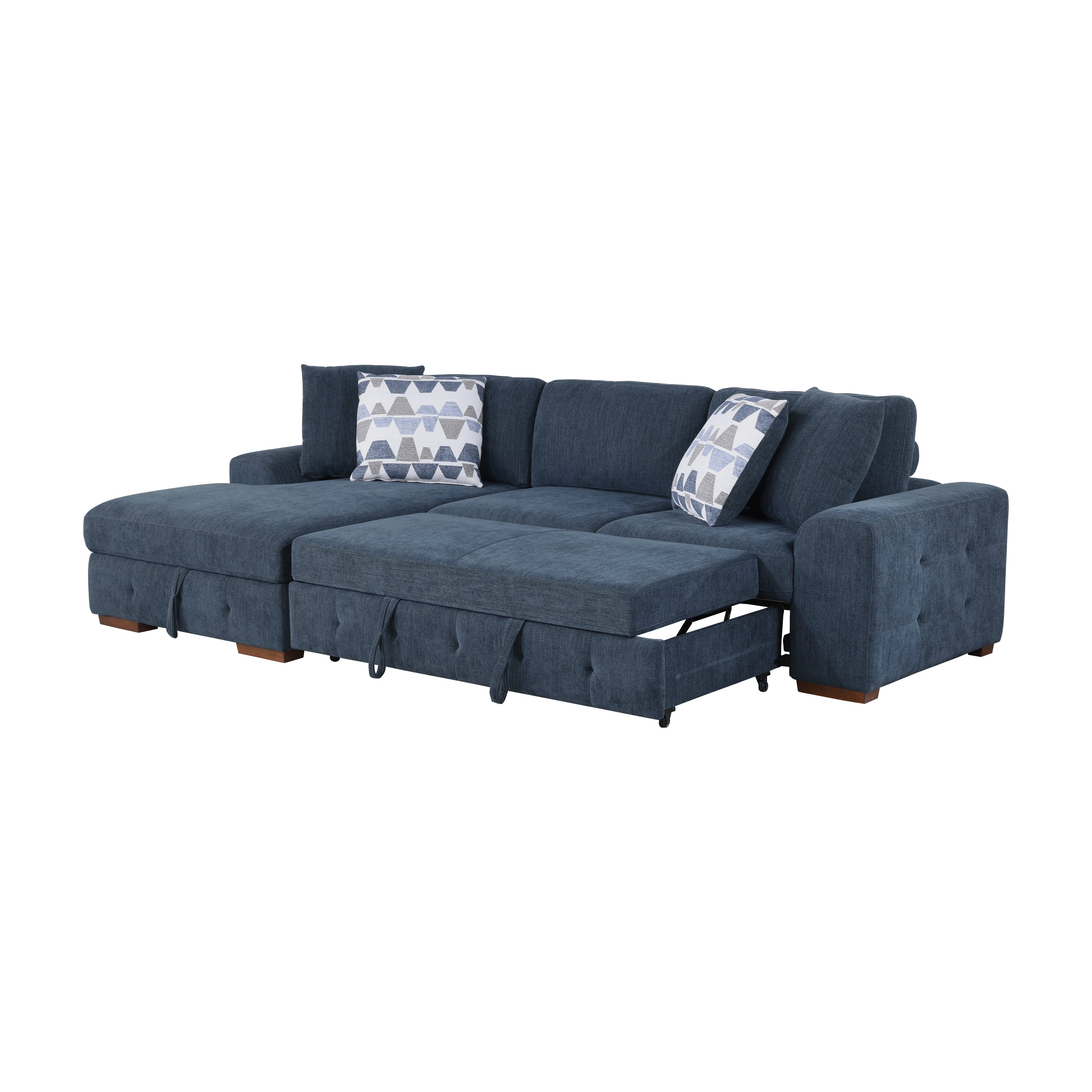 9624BU*3LC2R (3)3-Piece Sectional with Left Chaise and Ottoman - 9624BU*3LC2R