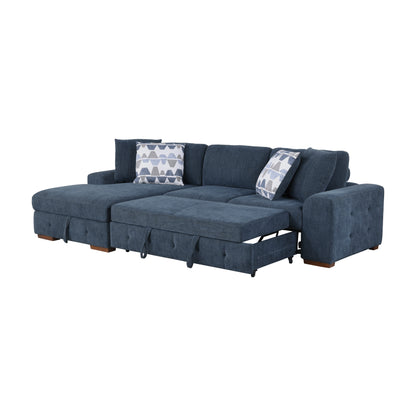 9624BU*3LC2R (3)3-Piece Sectional with Left Chaise and Ottoman - 9624BU*3LC2R