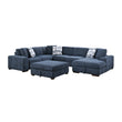 9624BU*52LRC (5)5-Piece Sectional with Right Chaise and Storage Ottoman - 9624BU*52LRC