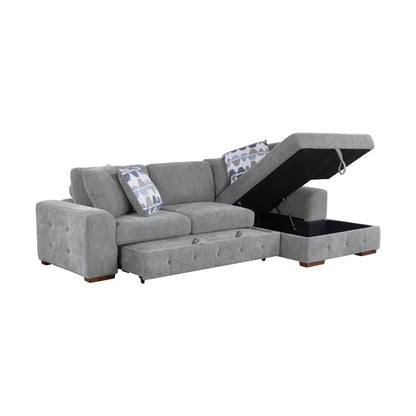 9624GY*32LRC (3)3-Piece Sectional with Right Chaise and Ottoman - 9624GY*32LRC