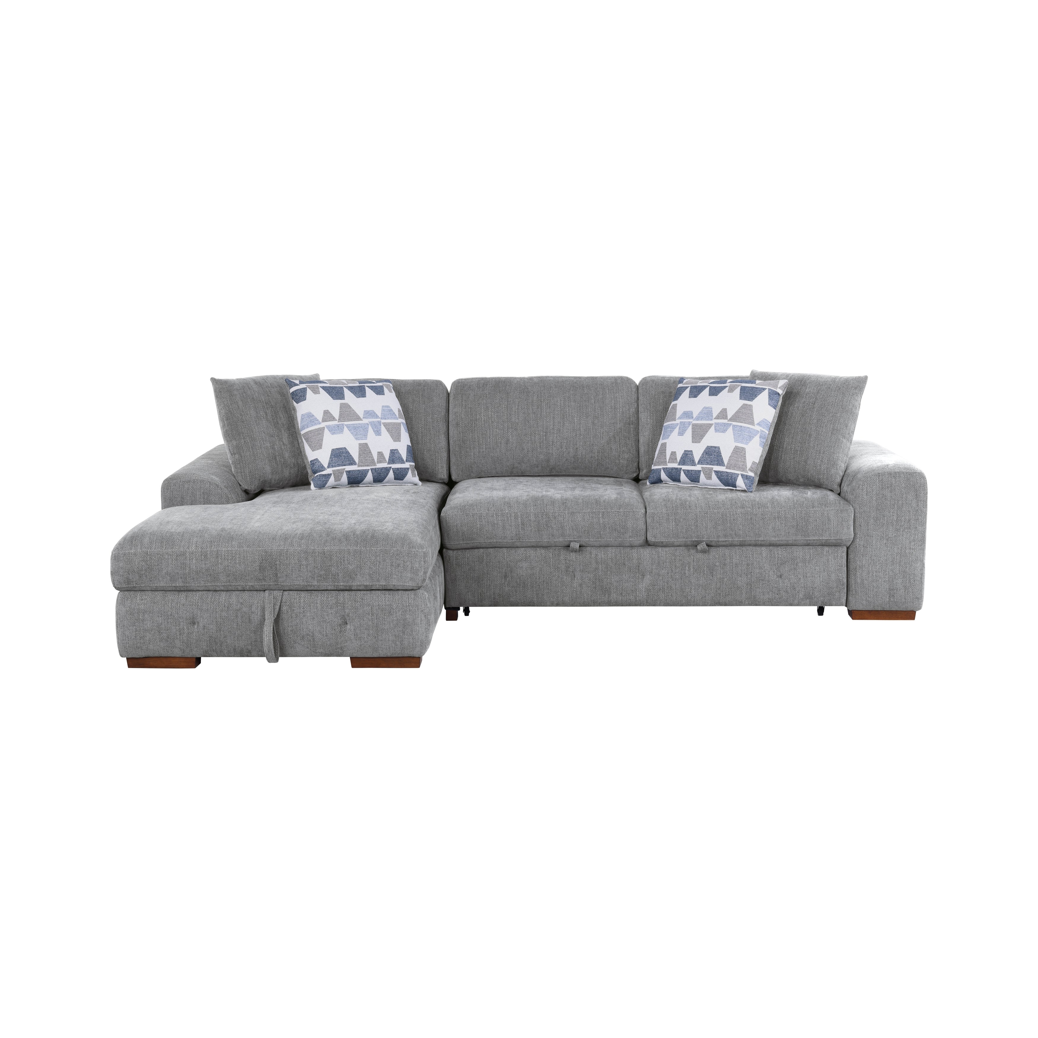 9624GY*3LC2R (3)3-Piece Sectional with Left Chaise and Ottoman - 9624GY*3LC2R