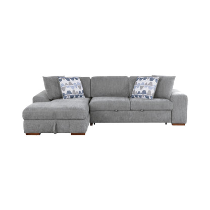 9624GY*3LC2R (3)3-Piece Sectional with Left Chaise and Ottoman - 9624GY*3LC2R