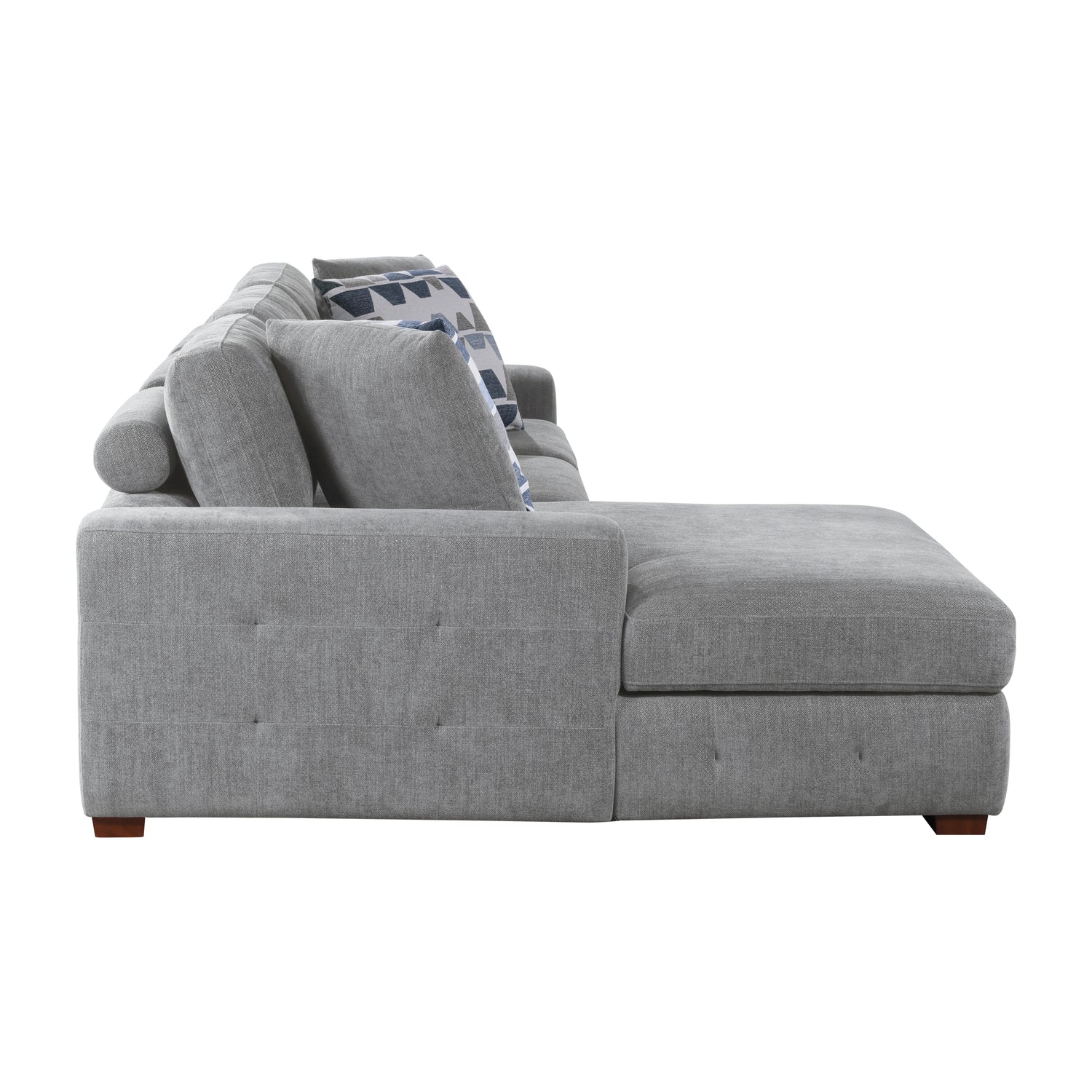 9624GY*3LC2R (3)3-Piece Sectional with Left Chaise and Ottoman - 9624GY*3LC2R