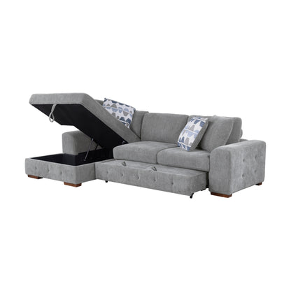 9624GY*3LC2R (3)3-Piece Sectional with Left Chaise and Ottoman - 9624GY*3LC2R