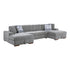 9624GY*3LCRC (3)3-Piece Sectional with Left and Right Chaise - 9624GY*3LCRC