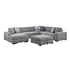 9624GY*5LC2R (5)5-Piece Sectional with Left Chaise and Storage Ottoman - 9624GY*5LC2R