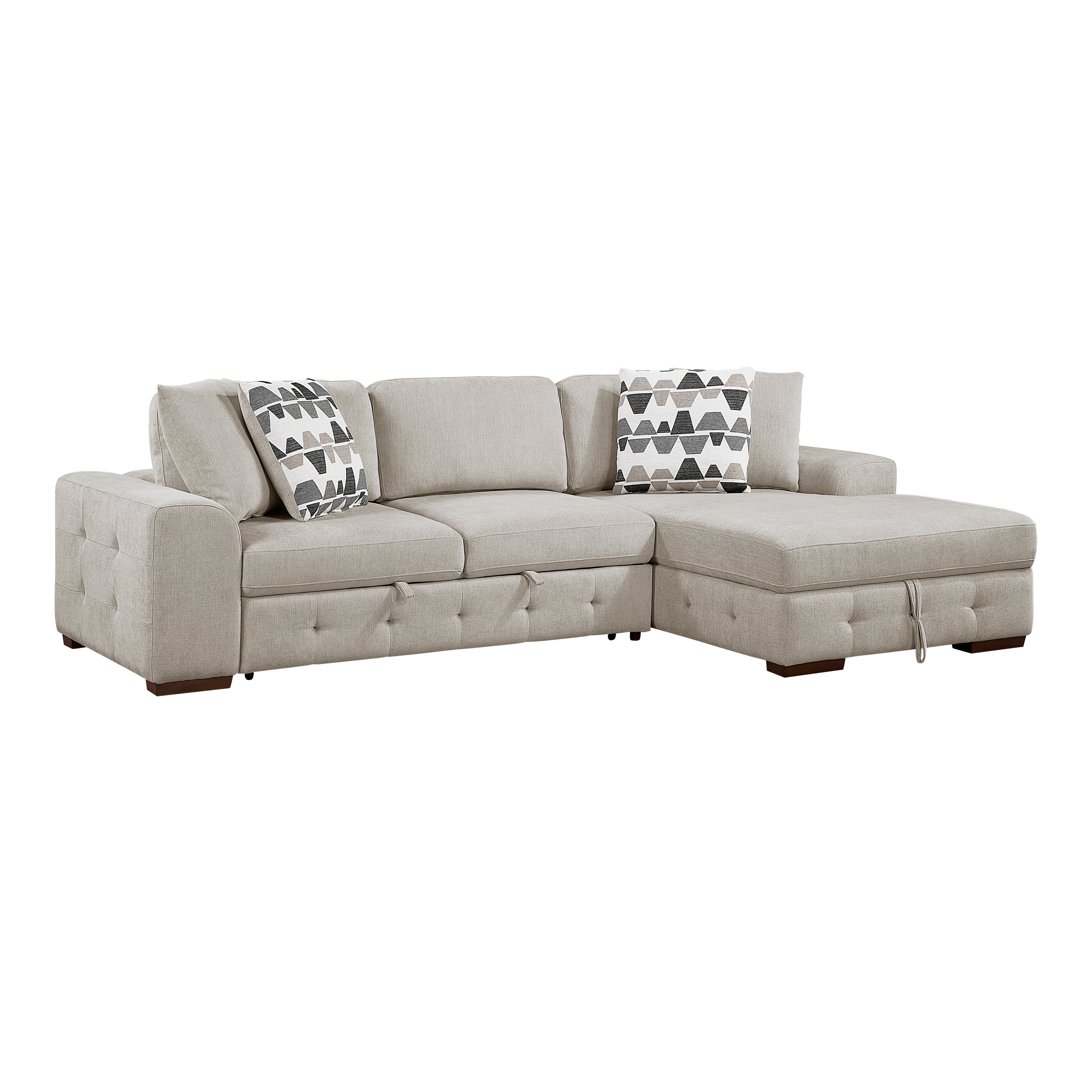 9624TP*32LRC (3)3-Piece Sectional with Right Chaise and Ottoman - 9624TP*32LRC