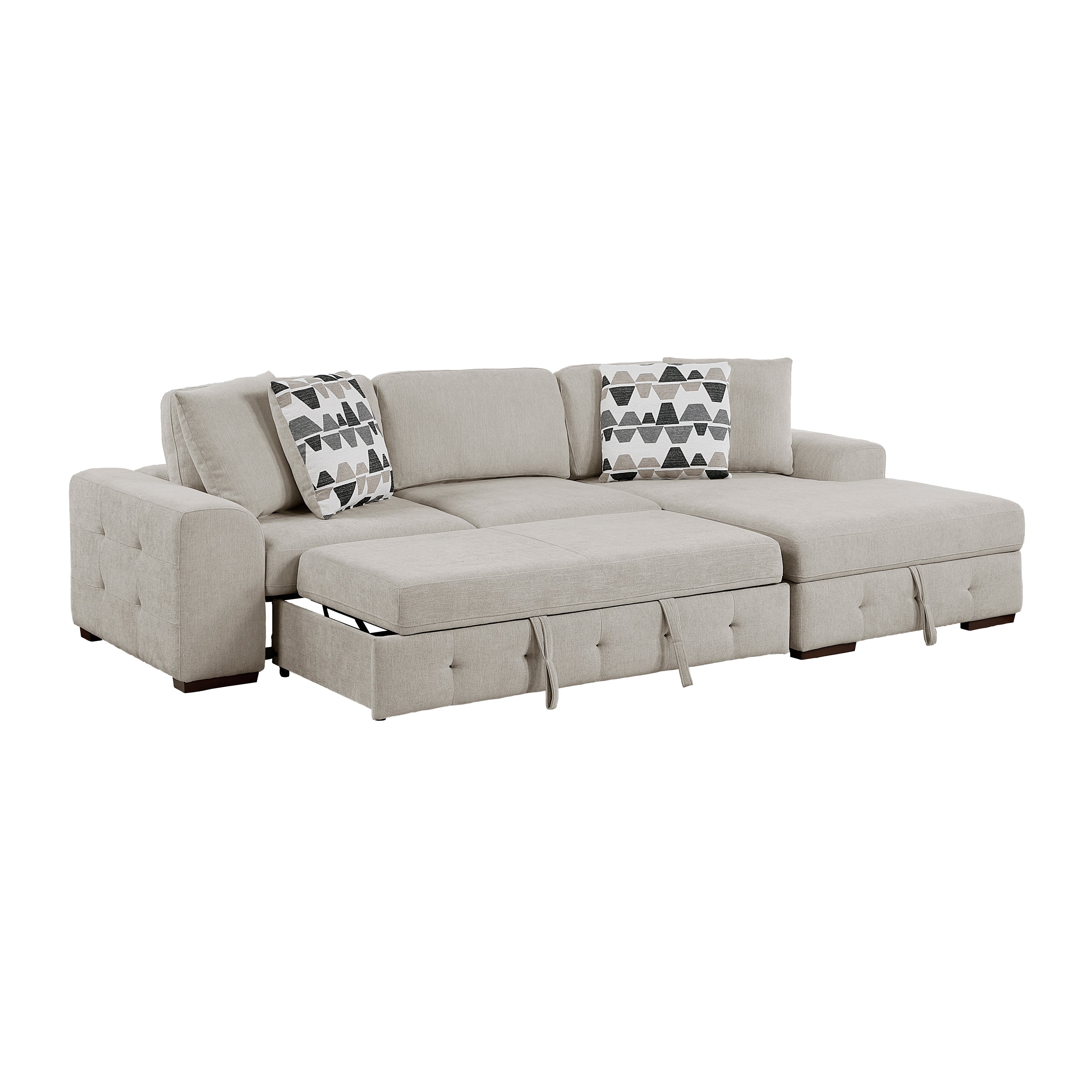 9624TP*32LRC (3)3-Piece Sectional with Right Chaise and Ottoman - 9624TP*32LRC