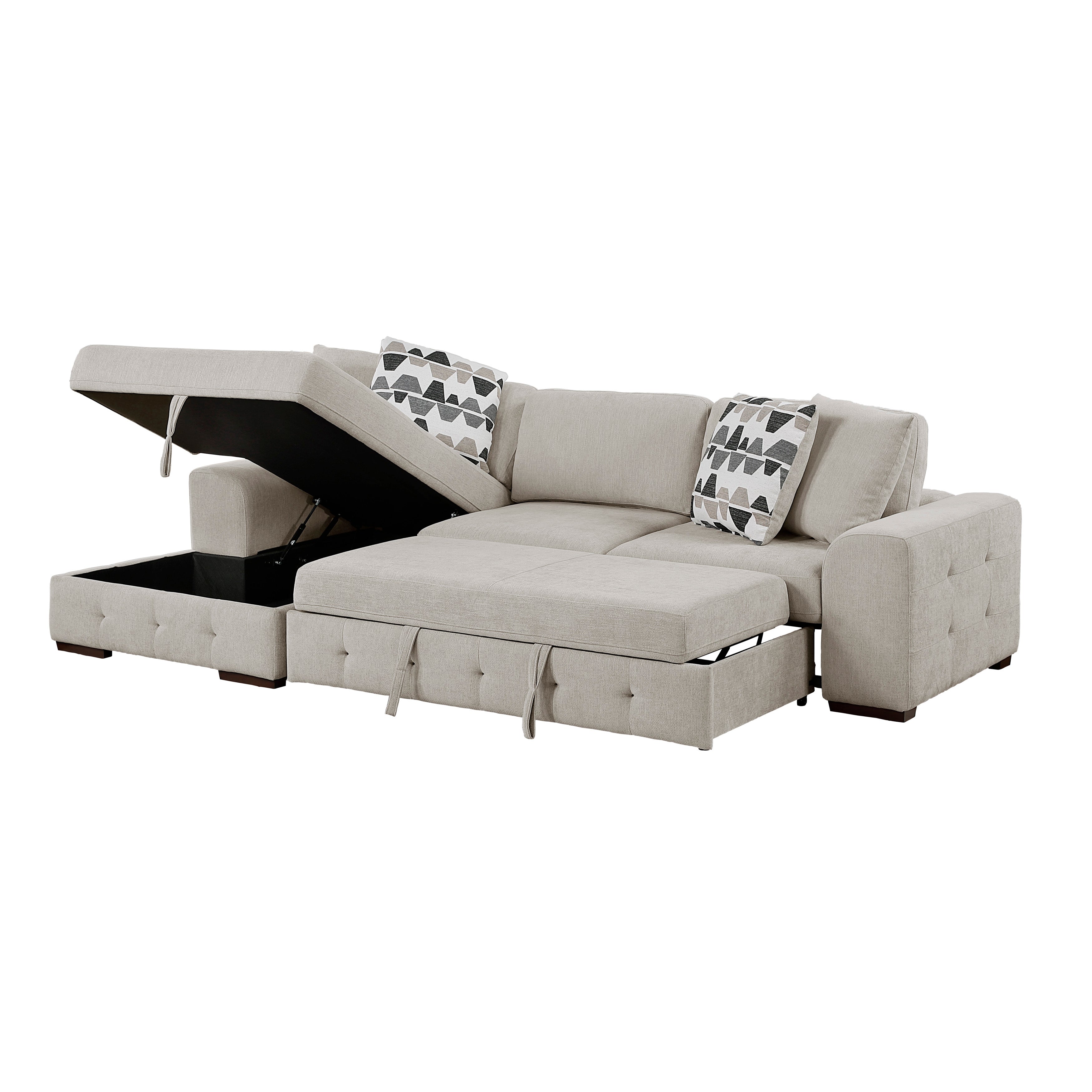 9624TP*3LC2R (3)3-Piece Sectional with Left Chaise and Ottoman - 9624TP*3LC2R