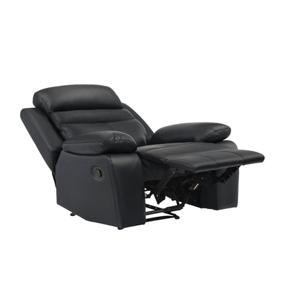 Hancock Black Leather Double Reclining Living Room Set from Homelegance - Luna Furniture