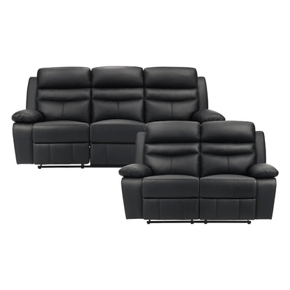 9628BLK*2 2pc Set: Sofa, Love - 9628BLK*2