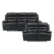 9628BLK*2 2pc Set: Sofa, Love - 9628BLK*2