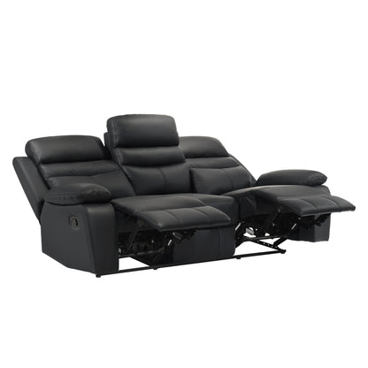 9628BLK*2 2pc Set: Sofa, Love - 9628BLK*2