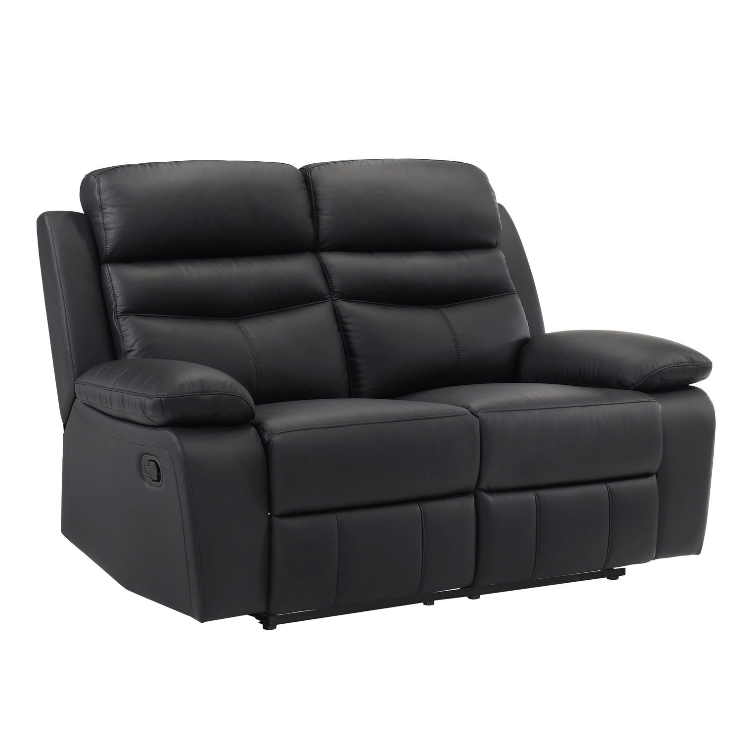 Hancock Black Leather Double Reclining Living Room Set from Homelegance - Luna Furniture