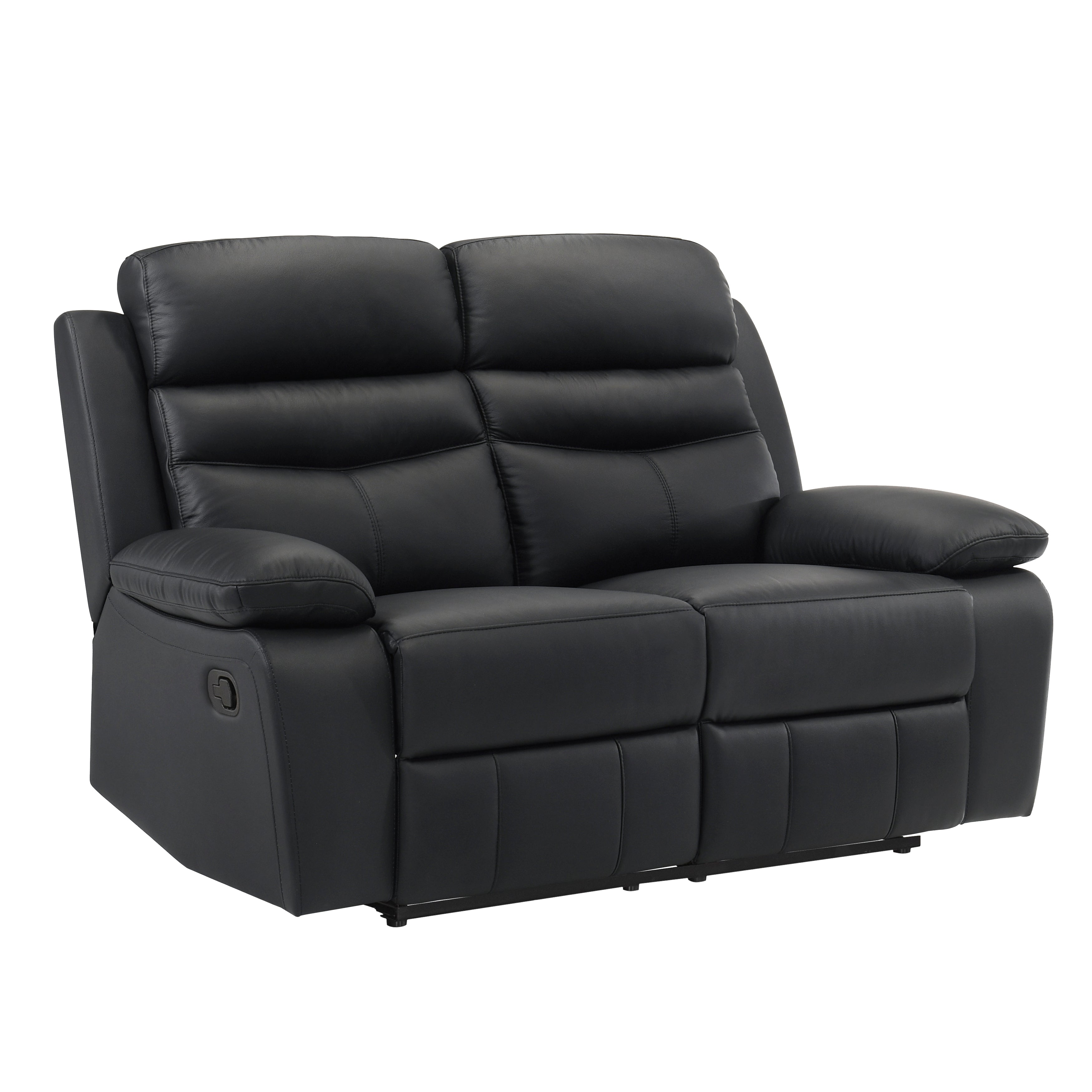 Hancock Black Leather Double Reclining Living Room Set from Homelegance - Luna Furniture