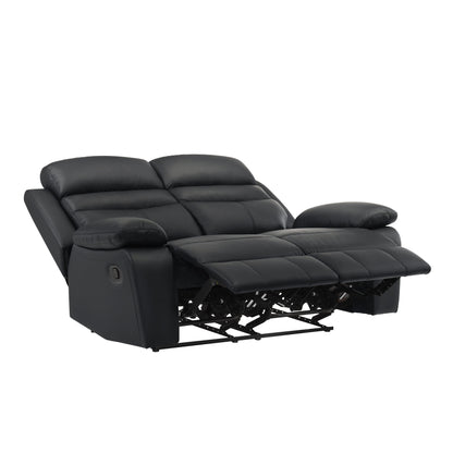 Hancock Black Leather Double Reclining Living Room Set from Homelegance - Luna Furniture