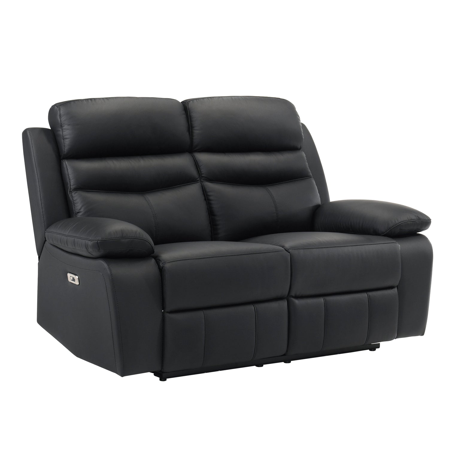 Hancock Black Leather Power Double Reclining Living Room Set from Homelegance - Luna Furniture