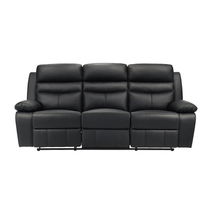 Hancock Black Leather Double Reclining Living Room Set from Homelegance - Luna Furniture