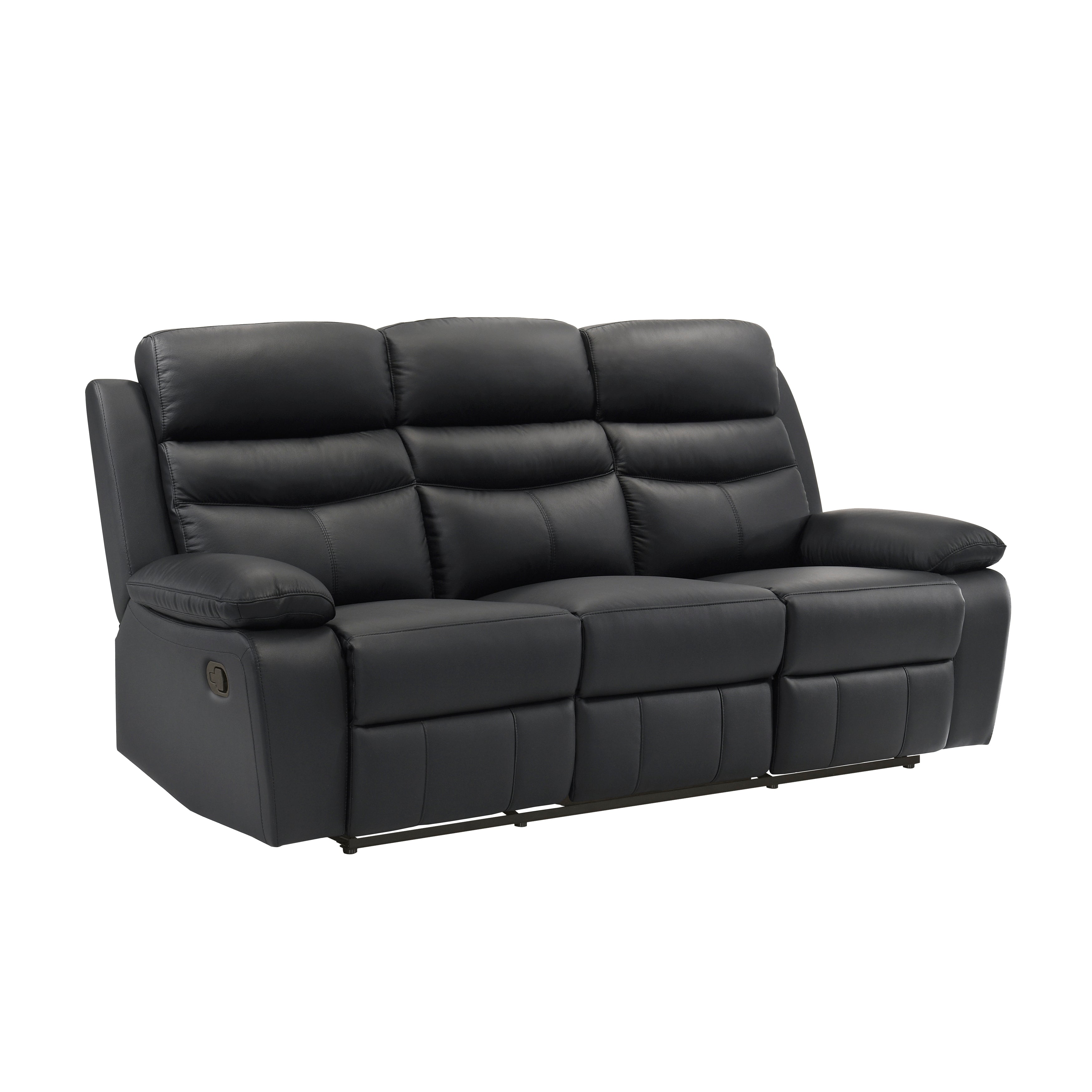9628BLK-3 Double Reclining Sofa - 9628BLK-3