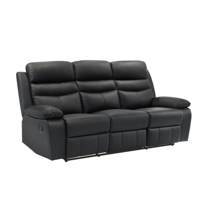 9628BLK-3 Double Reclining Sofa - 9628BLK-3