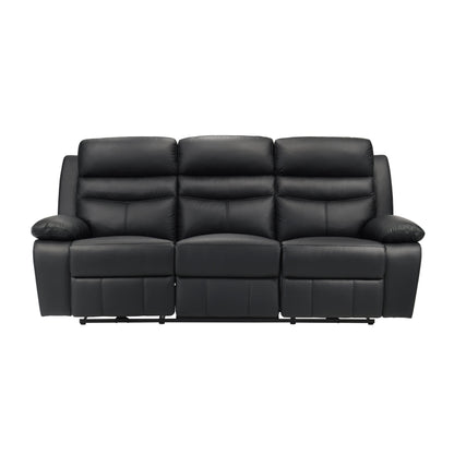 Hancock Black Leather Power Double Reclining Living Room Set from Homelegance - Luna Furniture