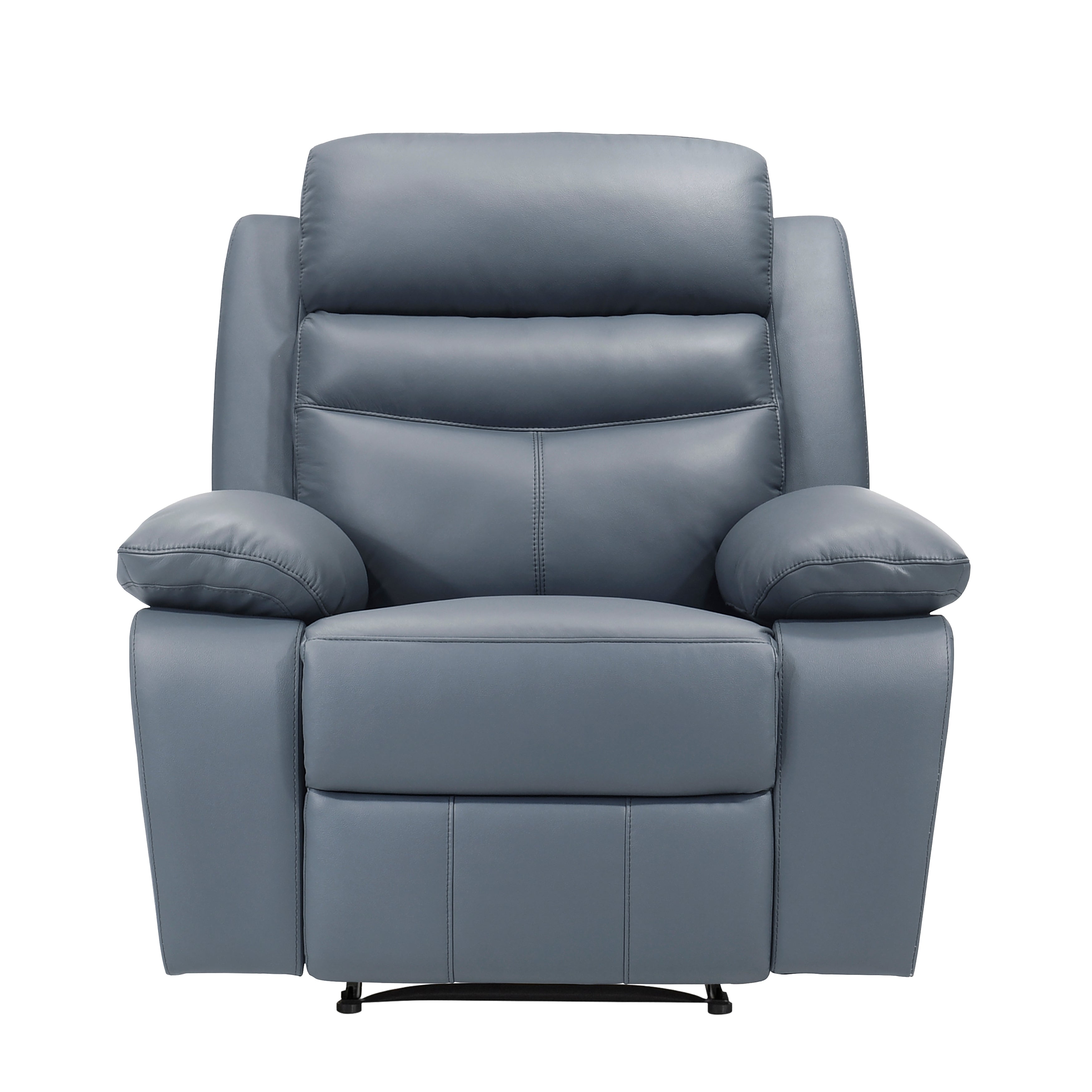 Hancock Blue Leather Double Reclining Living Room Set from Homelegance - Luna Furniture