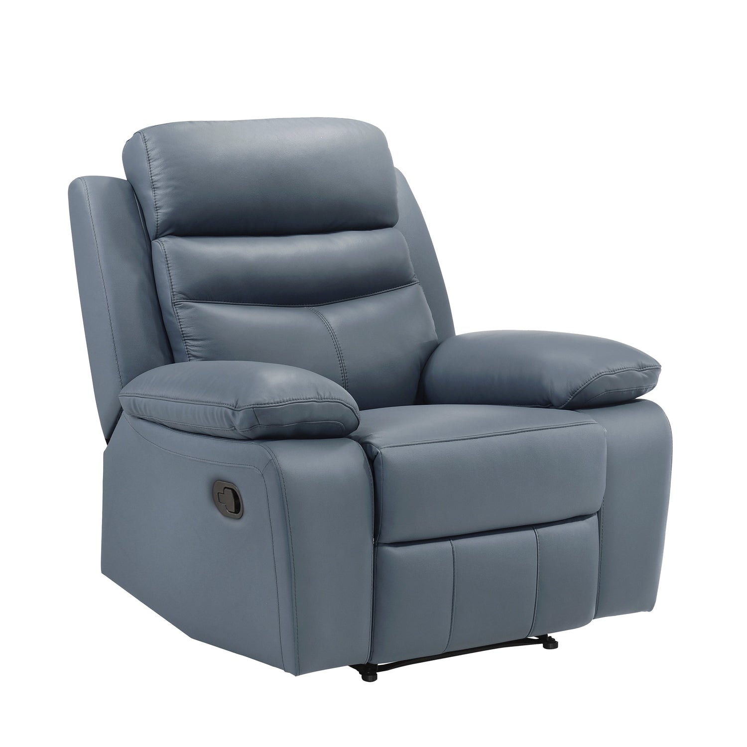 Hancock Blue Leather Double Reclining Living Room Set from Homelegance - Luna Furniture