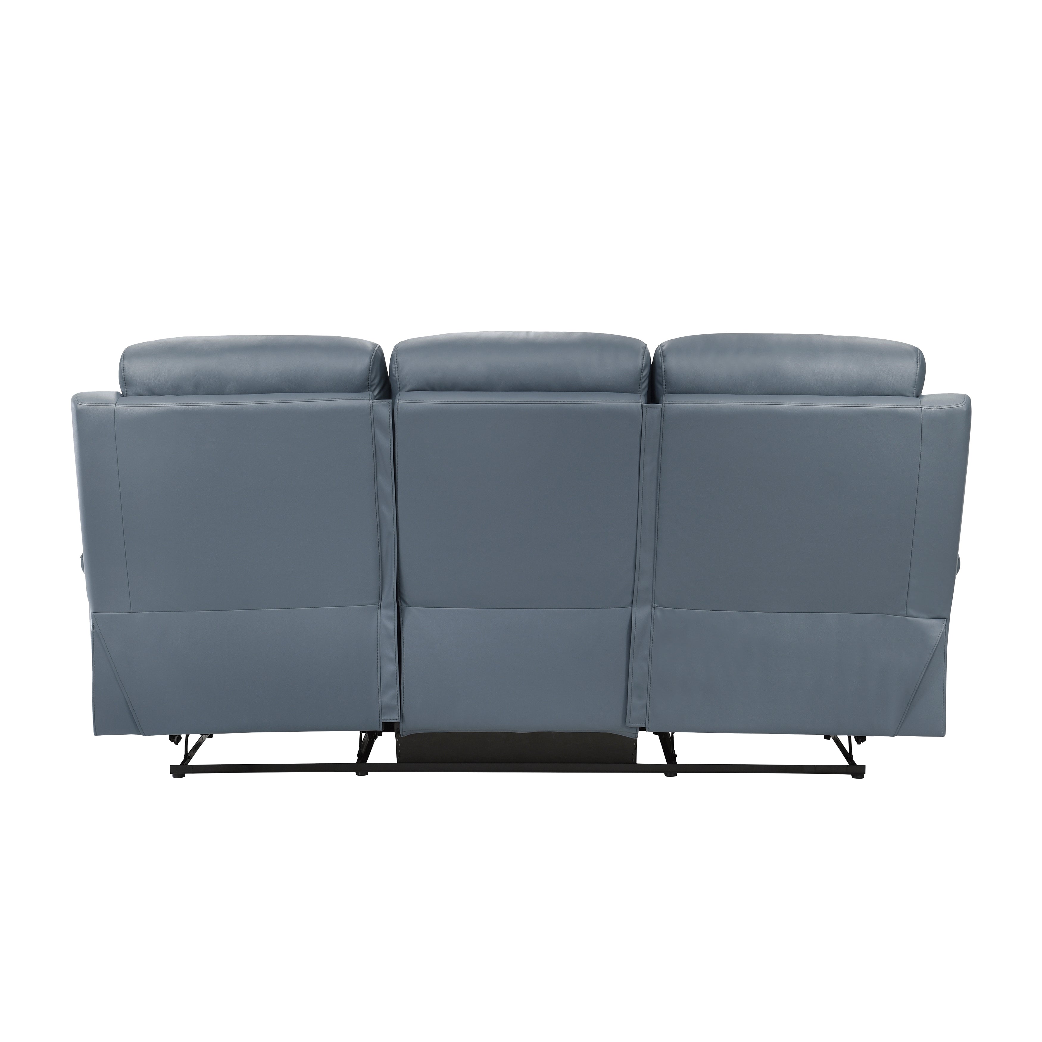 Hancock Blue Leather Double Reclining Living Room Set from Homelegance - Luna Furniture